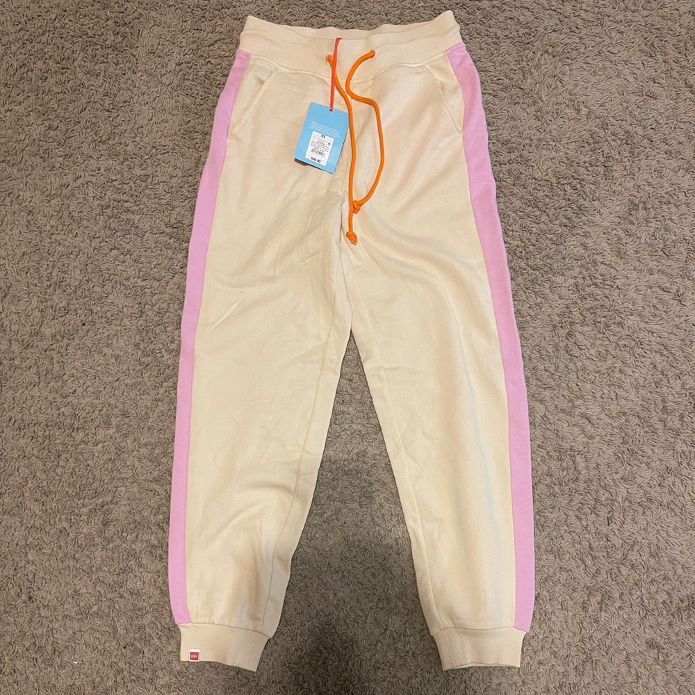 Lego Cream and Pink Sweatpants with Relaxed Fit